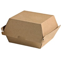Boîte à hamburgers en carton jetable de qualité alimentaire, emballage en carton ondulé