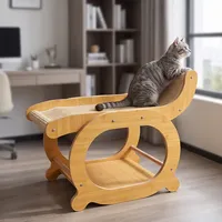 Lit pour animaux de compagnie de qualité supérieure en gros, lit élégant en bois pour chats d'intérieur