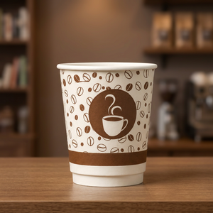 Vaso de cartón biodegradable de grado alimenticio, doble pared, a prueba de fugas, capacidad de 350 ml (12 oz), modelo PCP-210, marca Paras Polymers - Product Image 3