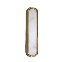 Applique murale en albâtre espagnol, lampe LED intérieure en cuivre, luminaire mural de luxe en marbre pour salon, chambre et couloir