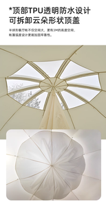 Carpa de Camping al Aire Libre, de Tela Oxford, con Forma de Esfera Geodésica, Ventilada e Impermeable, Tipo Domo - Product Image 3