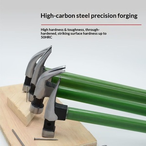 Industrial grade jade handle high carbon steel carpentry special claw horn hammer strong magnetic <b>nail</b> with aluminum sleeve <b>nail</b> - Product Image 4
