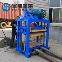 Machine de fabrication de briques en béton semi-automatique QTF40-2 avec PLC et moteur, capacité de 2880 pièces/jour, approvisionnement direct usine