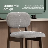 Chaise de bar en bois massif au design moderne, tabouret haut avec dossier pour table d'îlot, salle à manger extérieure, chambre et salon