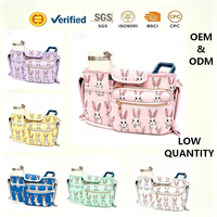 Organisateur de couches pour bébé en bois, étanche et tendance, OEM & ODM, avec pochette de rangement détachable et sangles réglables