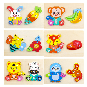 Puzzle 3D Personalizzato con Animali e Cibo Blocchi Numerici Giochi <span class=keywords><strong>di</strong></span> Cognizione e <span class=keywords><strong>Intelligenza</strong></span> Giocattoli Educativi per Bambini Ragazzi e Ragazze - Product Image 3