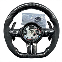Volant en cuir perforé en fibre de carbone mate pour BM/W F20 F22 F25 F26 F32 F36 X1 X3 X5 M2 M3 M4 M5, ajustement personnalisé