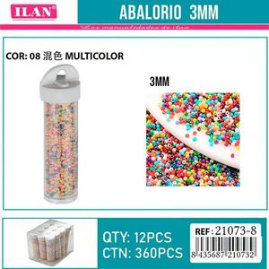 Perline multicolori da 3 mm per artigianato e creazione di gioielli - Product Image 3