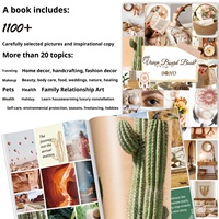 Kit d'album de visionnage en papier couché pour collage, avec messages inspirants, matériel de journal DIY, scrapbook et vision board