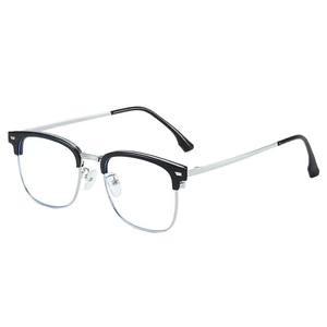 Lunettes TR demi-cerclées 31161, monture extra large, pour hommes, anti-lumière bleue, style professionnel, forme quadrilatère - Product Image 3