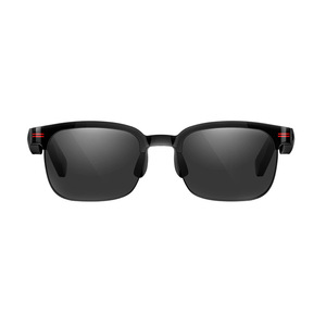 Smart Bluetooth Glasses Black Square Frame Directional Audio Wireless Headphones Outdoor Driving Multifunctional Sunglasses - Product Image 1