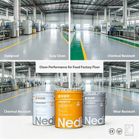 Échantillon de revêtement de sol époxy sans solvant, à faible teneur en COV, antidérapant, anticorrosion et résistant à l'usure pour usine de transformation alimentaire
