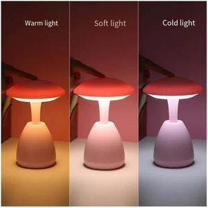 Mushroom <b>LED</b> <b>Table</b> Lamp <b>Bedside</b> Desktop Lamp Touch Dimmable Bedroom Living Room Decoration USB Charging Nighttable Night Light - Product Image 4