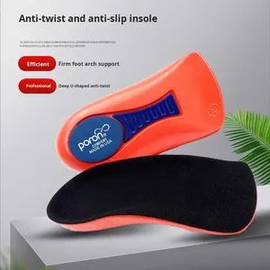 Plantillas ortopédicas de PU para hombres y mujeres, alivio de pie plano, arco de Poron, plantillas antideslizantes absorbentes de golpes, plantillas de medio tamaño, dolor de talón cómodo - Product Image 1