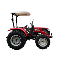 Tracteur 4x4 de 90 CV avec configuration optionnelle de chargeur frontal et de pelle arrière pour la culture et le terrassement de grandes surfaces agricoles