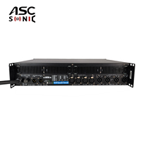 Amplificateur audio professionnel D20000Q ASCSONIC 4 canaux 8000 watts, construction métallique, compatibilité AC 110-240V pour concerts