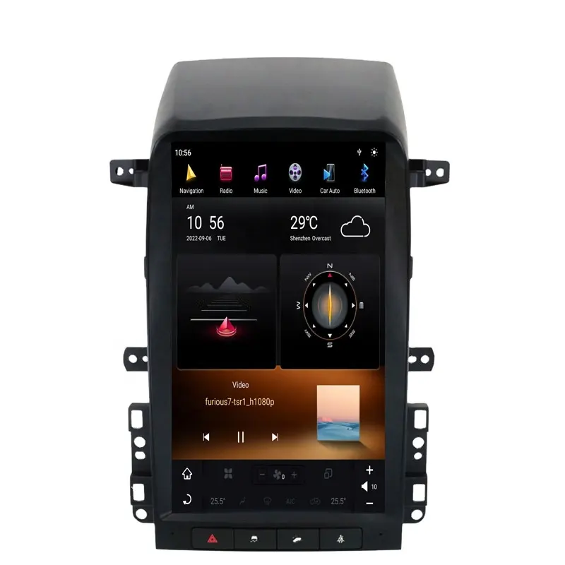 13.6" Vertical Screen Car Radio For Chevrolet Captiva 2008 - 2012 Tesla Qualcomm Android 11 Multimedia Player Carplay 4G
