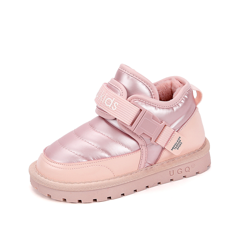 Зимние удобные теплые ботинки для мальчиков и девочек, хлопковая обувь, модная Студенческая детская обувь