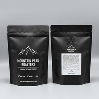 Sachet Doypack personnalisé avec valve, 8oz 12oz, pour café, blanc, avec fermeture éclair, pour emballage de grains de café