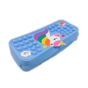 Estuche de Lápices de Silicona de Gran Capacidad con Diseño de Unicornio, Creativo, para Estudiantes de Primaria, Modelo ABI - Product Image 5