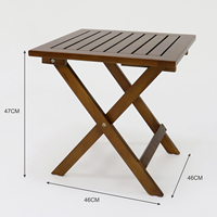 Table basse pliante en bois massif, moderne, minimaliste, durable, de taille personnalisée, pour le salon, idéale pour les pique-niques et le camping