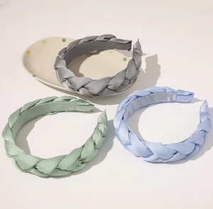 Accessori per capelli francese retro fascia tinta unita in tessuto pasta fritta torce treccia fascia alla moda coreana treccia monocromatica - Product Image 3
