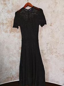 Jupe une pièce crochet à la main en noir - Product Image 2