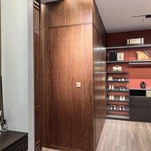 装飾的な中国風モダン壁パネル木製壁ブラックウォールナット突板木製壁パネルリビングルーム用 - Product Image 3