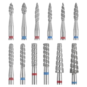 KADS Diamond Nail <b>Drill</b> <b>Bits</b> 3/32" Spiral Tornado Flame Cuticle <b>Bit</b> Dead Skin Remover Nail Polishing Head Manicure Accessories - Product Image 2