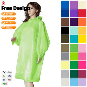 بانشوهات مطر للطوارئ للسفر والتخييم والتنزه للاستخدام مرة واحدة مضادة للماء عالمية ومناسبة للجنسين بطبعات مخصصة من المصنع للبالغين والأطفال - Product Image 1