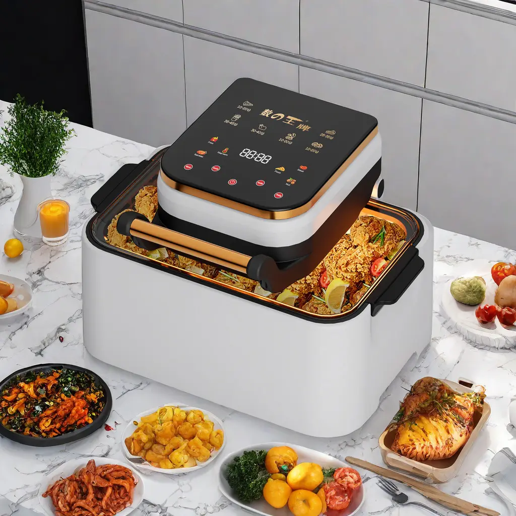 Toptan yeni 12L dijital büyük görsel hava fritöz fırın mutfak ev tost makinesi fırın elektrikli yağsız sıcak hava fritöz