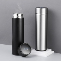 Bouteille d'eau intelligente à double paroi en acier inoxydable de 16 oz, avec affichage de la température LCD, personnalisable – Meilleure vente