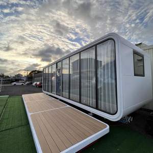 Villa moderne <span class=keywords><strong>de</strong></span> luxe, structure en acier personnalisée, imperméable, maison préfabriquée modulaire mobile - Product Image 1