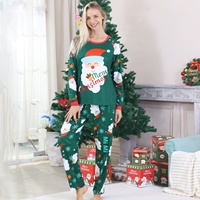 Pyjamas de Noël à Manches Longues et Taille Élastique de Style Européen et Américain pour Famille, Tenue d'Intérieur pour l'Hiver