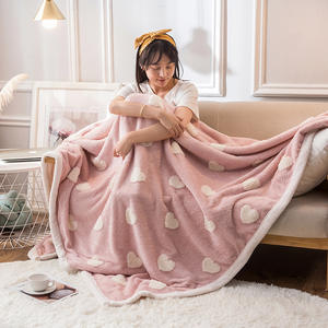 Manta de forro polar de felpa de doble capa de Sherpa Jacquard, manta de cama acogedora y esponjosa con patrón cálido súper suave para cama, sofá - Product Image 4