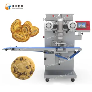 Frozen Double Hopper Filled Biscuit Encrust Daifuku Ice Cream Mochi Cookie Machine For Small Business