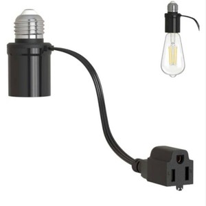 E27 To E26 Lamp Socket <b>Adapter</b> <b>Plug</b> In AC LED Light Connector With Switch Waterproof ABS Material - Product Image 2