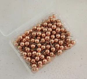 Push Pins Round 200pcs Rose Gold Color 1/8 Inch Round Head Push Pins With Steel Point For Map