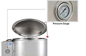 Marmite industrielle à double enveloppe thermique à gaz, facile à utiliser, pour la cuisson et la confiture - Product Image 6