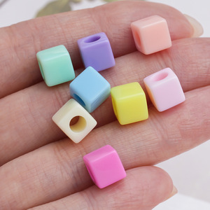 Acrylic Square Loose Beads 7mm Macaron Color DIY Jewelry Making Supplies for <b>Bracelet</b> Necklace Phone Chain Craft Accessories - Product Image 4