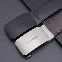 Ceinture automatique en cuir de vachette véritable pour homme, avec boucle en alliage, polyvalente, moderne, personnalisable, pour un style business décontracté
