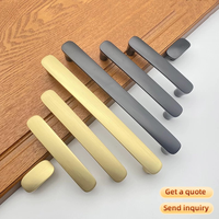 Ensemble de poignées de meuble en Zamak massif, finition nickel satiné brossé, robustes, de type capsule plate, avec boutons assortis, pour la vente en gros