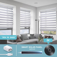 Stores zébrés motorisés intelligents Bluetooth avec télécommande électrique pour bureau et salon