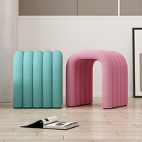 Tabourets d'entrée en velours pour la maison, tabourets bas, tabourets pour changer de chaussures à la porte d'entrée, vente en gros