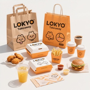 Pour LOKYO papier d'emballage de restauration rapide personnalisé Solution de vente en gros pour Hotdogs Tacos Burgers frites pliées «dossiers» <span class=keywords><strong>St</strong></span> - Product Image 6
