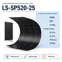 Panneau solaire flexible Mono LS-SP520-25, 34V Voc 18.96A Isc, sur plateforme flexible et pour installations à distance