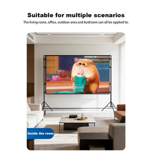 Écran de projection mural Topleo de 100 pouces, tissu blanc, portable, gonflable, pour cinéma maison - Product Image 5