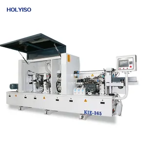 HOLYISO KIE-365 china carpentry furniture edge banding and trimming all-in-one machine automatic wood pvc edge banding machine