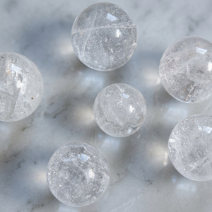 Crystalexport.com Natural <b>Crystal</b> AA Grade Quartz <b>Sphere</b> 40-60mm Handmade Healing Reiki Stone From Gujarat for Home Decor - Product Image 3