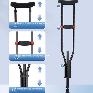 Bulk Supply Foldable Senior Mobility Aid Axillary Crutches for Adult Physical Therapy - Product Image 4
